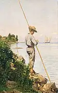 François Bocion : Pêcheur à la ligne (1886)