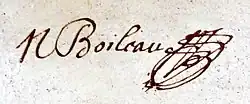 signature de Nicolas Boileau