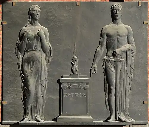 Patria, Charleroi, porche de la caserne Caporal Trésignies.