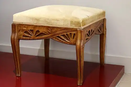 Émile Gallé, tabouret.