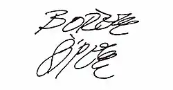 signature de Bořek Šípek