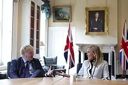 Boris Johnson et Jane Hartley.