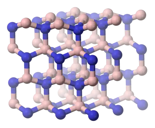Structure cristalline du w-BN, analogue à la lonsdaléite.