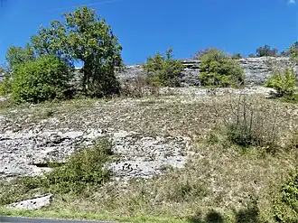 Le coteau au nord du lieu-dit le Moulin de Beaufery.