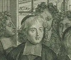 Portrait de Bossuet dans l'Almanach royal officiel de 1696.