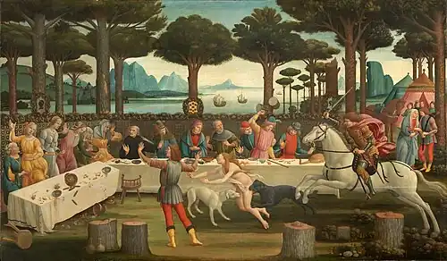 Sandro Botticelli, Nastagio degli onesti, v.1483, Musée du Prado.