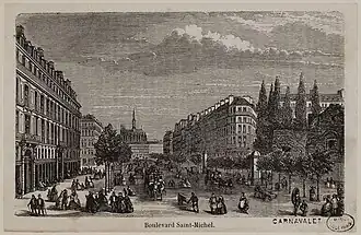 Boulevard Saint-Michel au XIXe&nbsp;siècle.