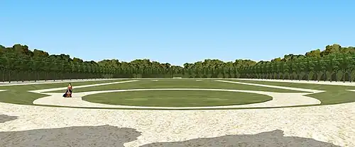 Restitution du boulingrin du château de Beaurepaire à Lisses, XVIIIe siècle