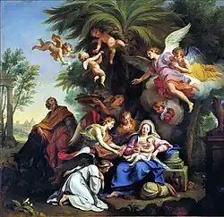 Louis de Boullogne - Repos pendant la Fuite en Egypte, 1715.