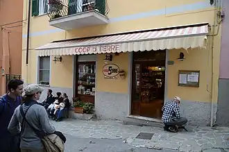 Point de vente de la coopérative des Cinque Terre à Manorola