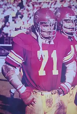 Description de l'image Brad Budde playing for USC.JPG.