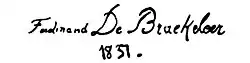 signature de Ferdinand de Braekeleer