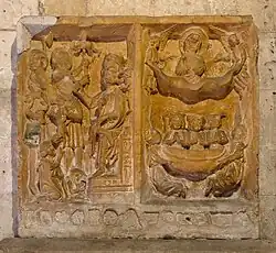 Diptyque au-dessus du bénitier : le massacre des saints Innocents.