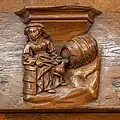 Sculptures en bois sur les stalles du chœur de l'église Notre-Dame (Grote Kerk), à Breda, gothique brabançon.