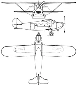 Description de l'image Breguet 280T 3-view Les Ailes July 6,1928.png.
