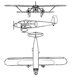 Description de l'image Breguet 393T 3-view L'Aerophile February 1934.jpg.