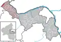 Localisation de Breitscheid dans la Verbandsgemeide et dans l'arrondissement