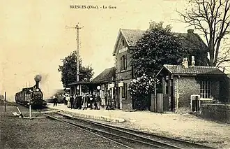 La gare de Bresles au début du XXe&nbsp;siècle.