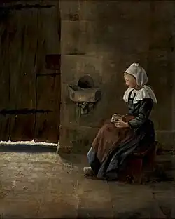 Paul Sérusier, Bretonne assise dans une chapelle, vers 1887-1888.