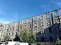 Ruines du bâtiment de stockage de la Schappe après incendie
