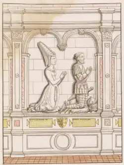 Tombeau d'Anger de Brie et de Peronnelle Courtet à l'abbaye St-Georges