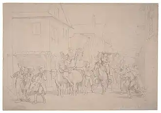 Étude pour le tableau Noce en Alsace (vers 1874), cabinet des estampes et des dessins de Strasbourg.