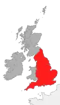 Figure 2 : Localisation de l’État d'Angleterre.
