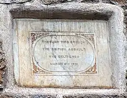 Plaque commémorative du siège de Bangalore.