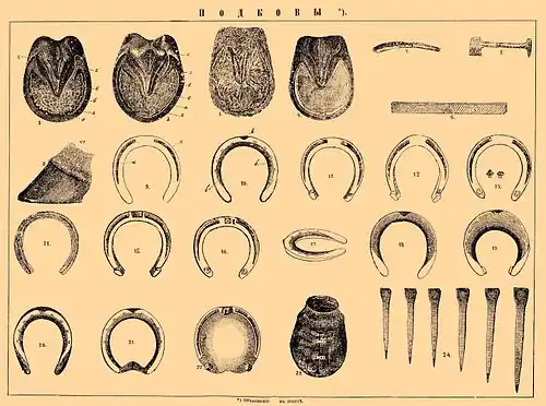 Illustration de différents fers.