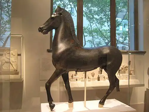 Cheval de bronze, Grèce Ier&nbsp;siècle&nbsp;av. J.-C., Metropolitan Museum of Art.