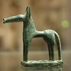 Figurine de cheval. Atelier laconien, v. 740 av. J.-C. Musée du Louvre.