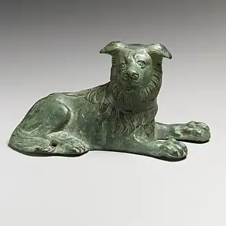 Chien en bronze, Rome, statuette du Ier ou IIe&nbsp;siècle, Metropolitan Museum of Art.