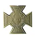 Croix de Bronze Rijksmunt koning côté verso