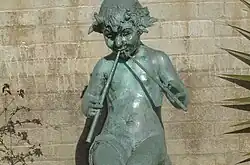 copie de 1940 d'un Faune assis, par Janet Scudder, (original : 1924)