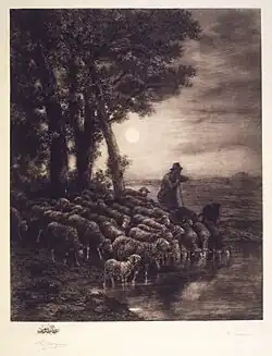 Clair de lune, entre 1886 et 1890, eau-forte, New York, Brooklyn Museum.