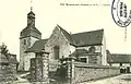 Broons-sur-Vilaine ː l'église paroissiale Saint-Martin au début du XXe&nbsp;siècle (carte postale E. Mary-Rousselière).