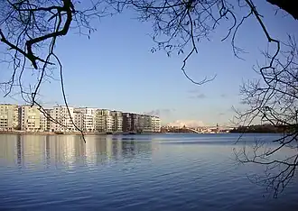Vue de Broparken vers l'est.