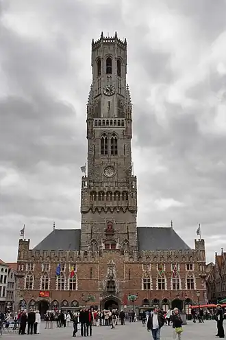 Beffroi de Bruges, Belgique, XIIIe&nbsp;siècle.