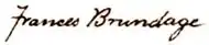 signature de Frances Brundage