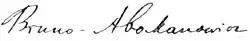 signature de Bruno Abakanowicz