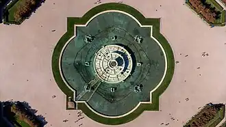 La fontaine vue de dessus.