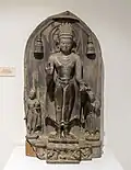 Abhaya Mudra. IXe ou Xe&nbsp;siècle de notre ère. Bodhgaya Museum.