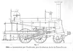 Une locomotive Buddicom type 120.