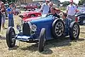 Bugatti Type 35 avec carrossage positif à l'avant.