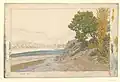 Buis-les-Baronnies, l'Ouvèze (dessin, 1926).