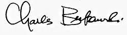 signature de Charles Bukowski