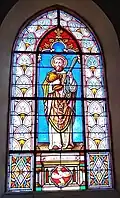 Église Sainte-Brigitte-et-Saint-Georges, vitrail de saint Mathurin.