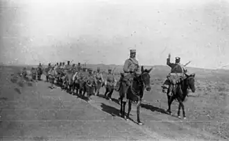 Troupes françaises de la Légion étrangère au Maroc.