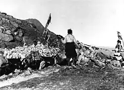 Lhapsa au passage du col&nbsp;de Nathu en 1939.