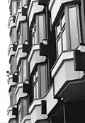 Façade de bâtiment résidentiel, 1987.